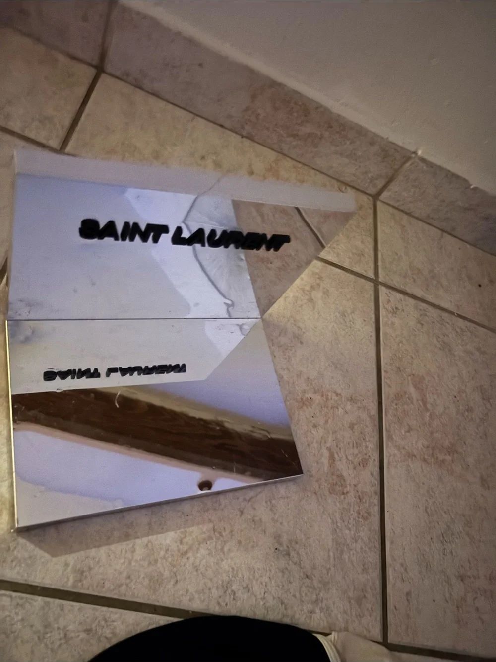 Yves Saint Laurent Display Tray ysl logo accent decor mirror stand
